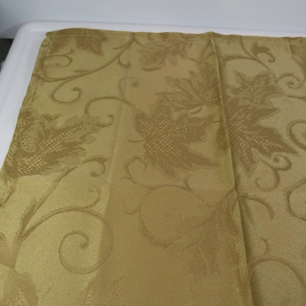 Vintage Gold Jacquard Fabric(4) Dinner Napkins 16.5x16.5